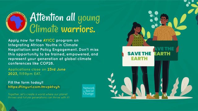 COP28: Apply for this AYICC program on integrating African youths in climate negotiation and policy engagement