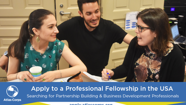 FUNDED TO U.S.A: Apply to this Atlas Corps Fellowship for Partnership Building and Business Development Professionals