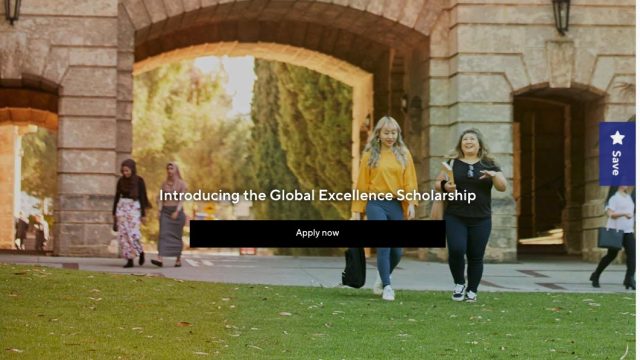 Global Excellence Scholarship, University of Western Australia, Australia