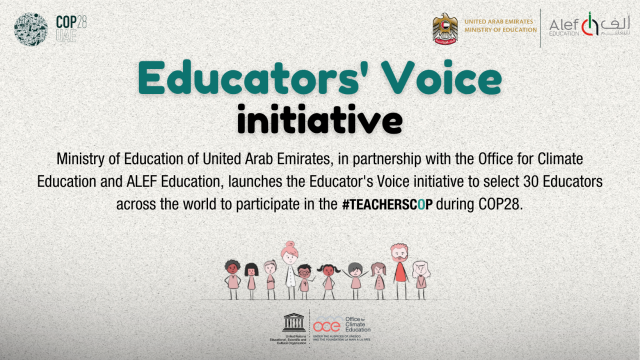 UAE’s Ministry of Education is calling fot climate education projects to be presented at COP28