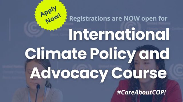 Do you want to make real impact at COP28? Join this International Climate Policy and Advocacy Training