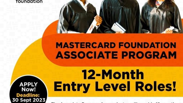 FULLY FUNDED: Start your career now by applying for this Mastercard Foundation Associate Program