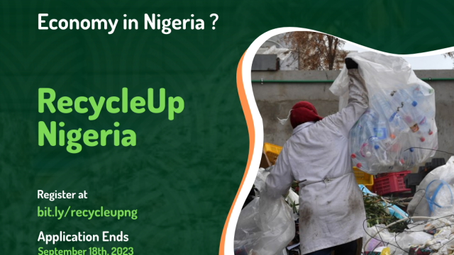 Do you want to contribute to SDG13 and waste management in Nigeria? Apply for this RecycleUp Nigeria 12-week program now