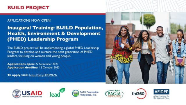 FULLY FUNDED: Apply for the inaugural training of the : BUILD PHED Leadership Program