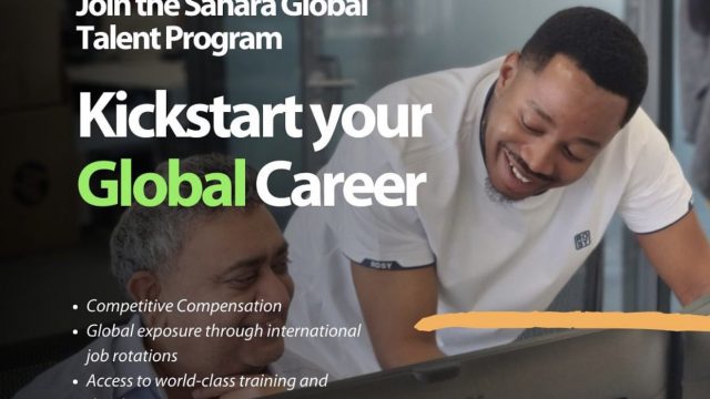PAID FELLOWSHIP: Apply for the Sahara Global Talent Program 2024