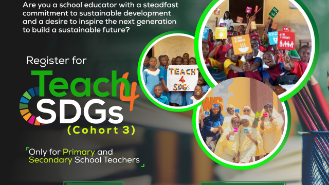 TEACH 4 SDGs: Applications for Cohort 3 of the Teach 4 SDGs program are now open