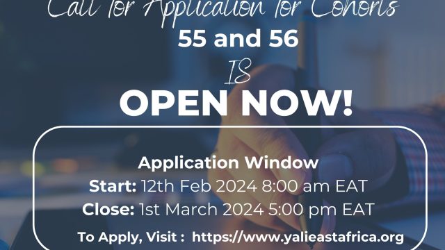 2024 YALI East Africa Regional Leadership Cohorts 55 and 56 are now open for applications (FULLY FUNDED TO NAIROBI)