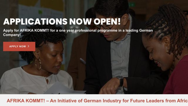 FULLY FUNDED TO GERMANY: Apply for the Afrika Kommt Fellowship Program 2024 for future young leaders