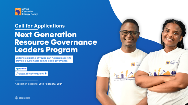 FULLY FUNDED TO GHANA: Apply for the Africa Centre for Energy Policy Next Gen Resource Governance Leaders Programme 2024