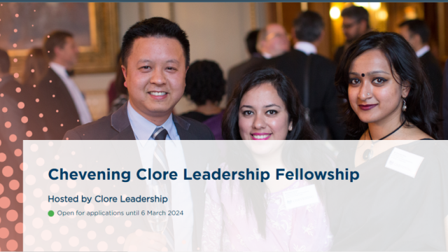 Fully Funded to UK : Apply for the Chevening Clore Leadership Fellowship 2024