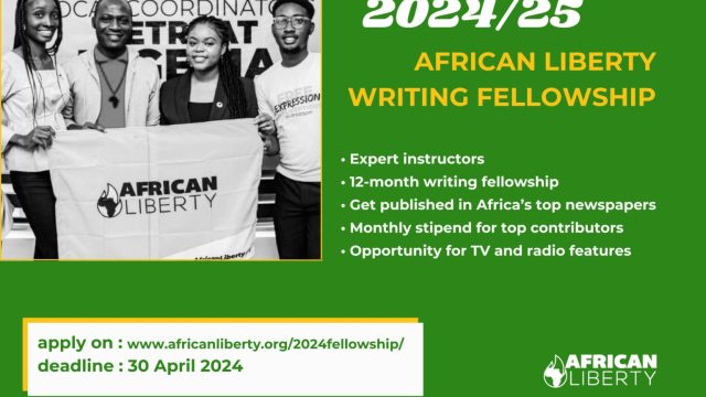 PAID FELLOWSHIP: Apply for this African Liberty Writing Fellowship program 2024