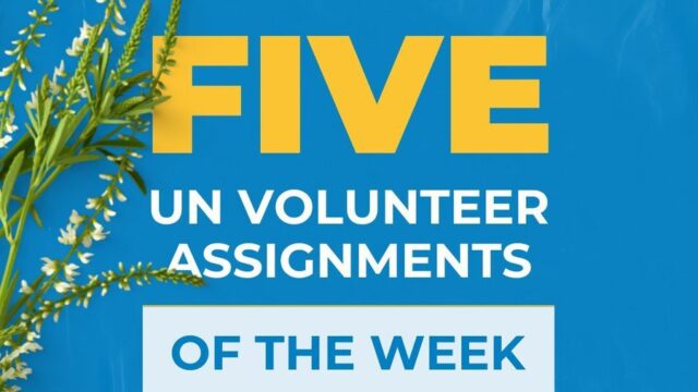 United Nations Volunteers Opportunities of the Week , Check them out