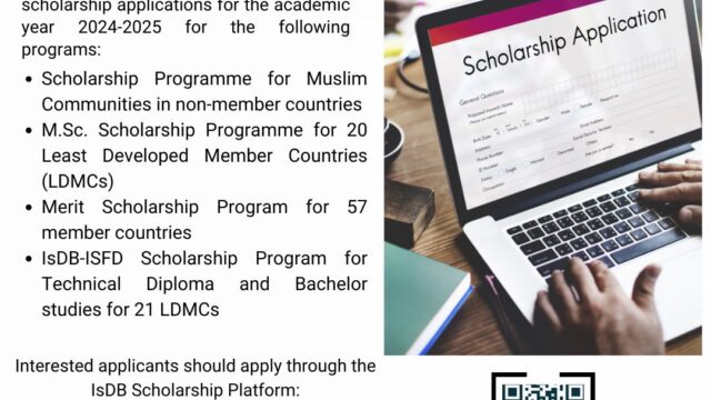 FULLY FUNDED: Apply for the Islamic Development Bank Scholarship 2024