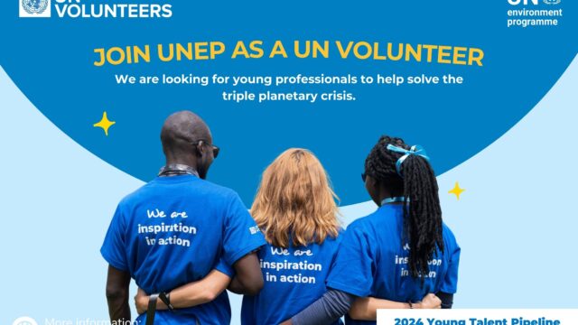 CALLING ALL YOUTH; UNV / UNEP is inviting applications for it’s Young Talent Pipeline Programme 2024