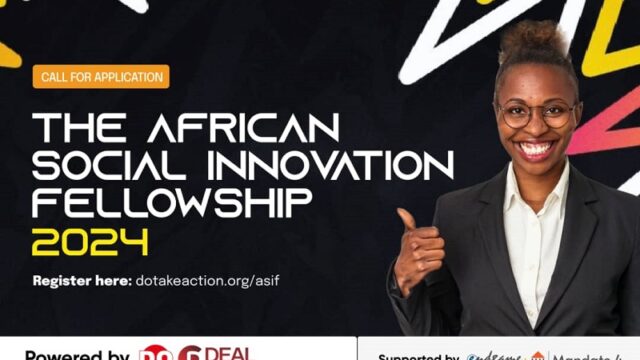 FUNDED : Apply for the African Social Innovation Fellowship (ASIF) 2024