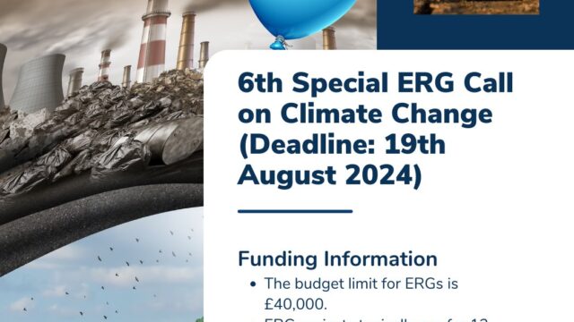 FUNDING : Check out the PEDL’s 6th Special ERG Call on Climate Change ( For ERGs, the maximum budget is £40,000. )