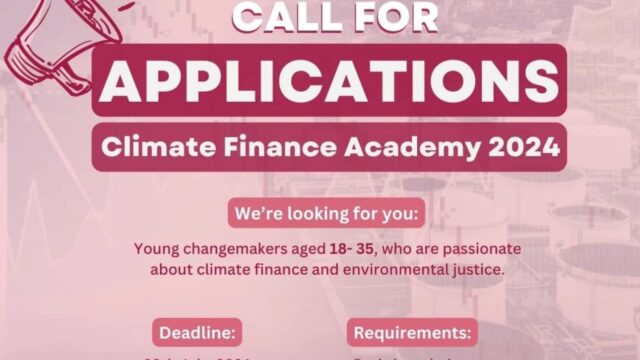 Apply here to join the YOUNGO Climate Finance Academy 2024!