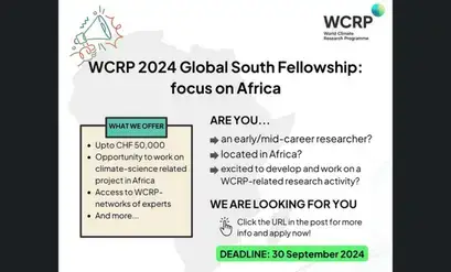 FULLY FUNDED : Apply for the WCRP Global South Fellowship 2024