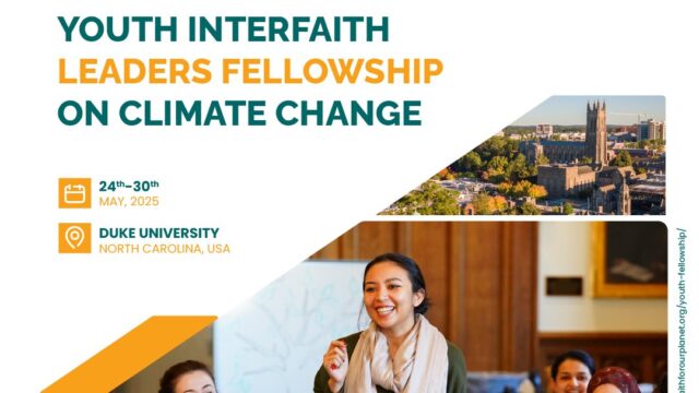 FULLY FUNDED TO UNITED STATES: Apply for the 2025 Youth Interfaith Leaders Fellowship on Climate Change in North Carolina