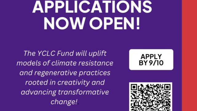 GRANTS: Apply for the YCLC Fund for young BIPOC leaders advocating for racial and climate justice