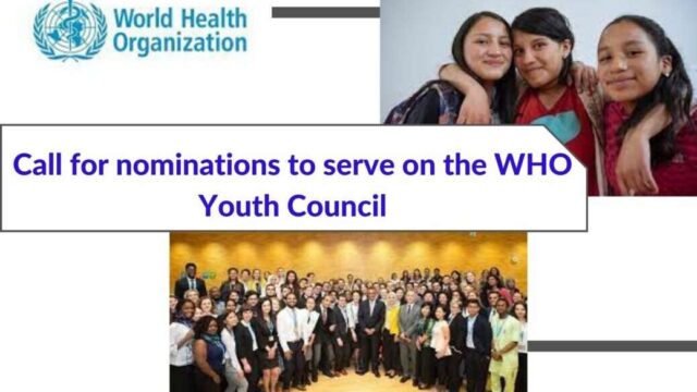 FULLY FUNDED : Apply for the United Nations WHO Youth Council Term 2024-2026 – Expression of Interest