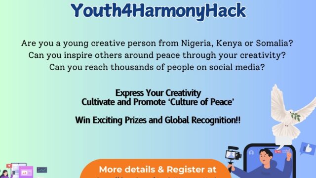 Apply to join the Youth4HarmonyHack initiative for Kenyan, Nigerian and Somalian youth