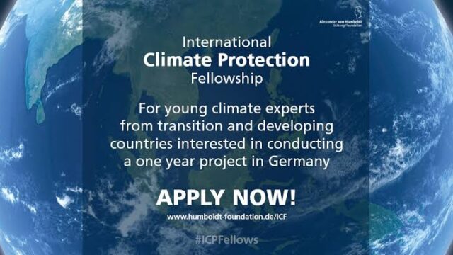 Apply for the Alexander von Humboldt International Climate Protection Fellowship (funded to Germany)