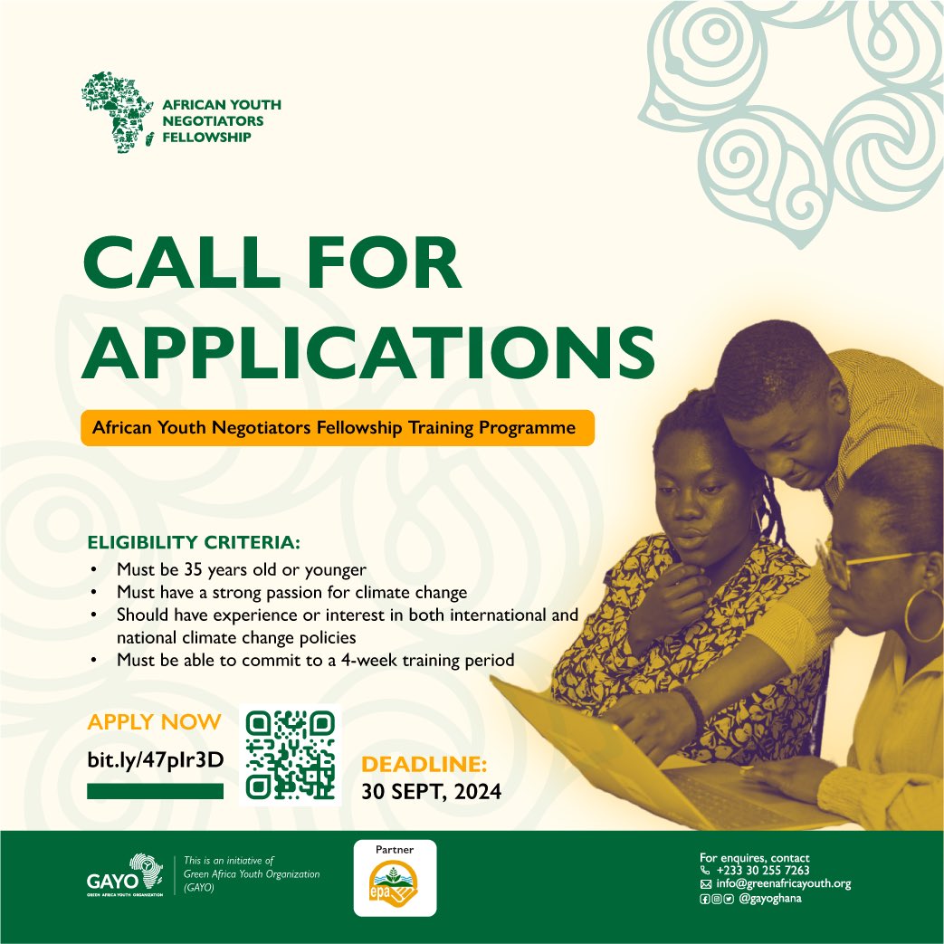 African Youth Negotiators Fellowship 2024 is inviting applications from ...