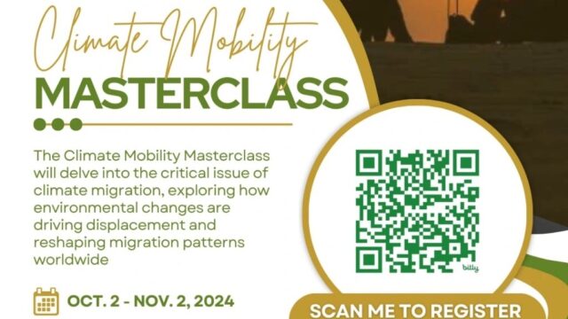 Register to join YOUNGO Migration’s Mobility Masterclass on how climate intersects with migration