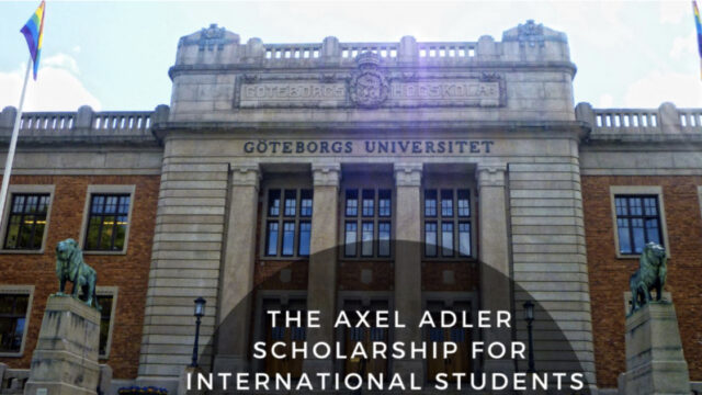 Fully funded University of Gothenburg Axel Adler Scholarship in Sweden 2025. Apply now