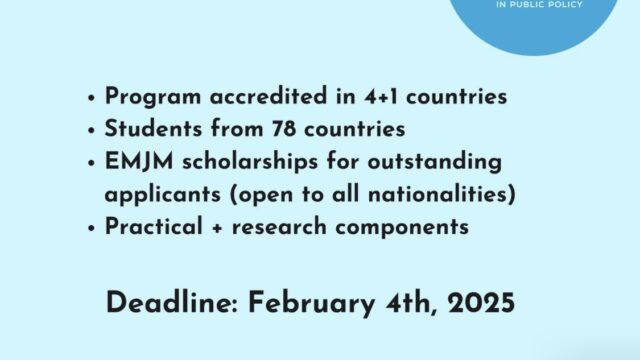 FULLY FUNDED TO AUSTRIA: Apply for the Erasmus Mundus Masters Program in Public Policy (MAPP) 2025