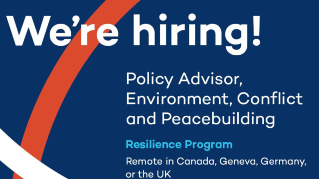 IISD is looking for a Policy Advisor, to address Environment, Conflict, and Peacebuilding related issues | HYBRID JOB OPPORTUNITY 