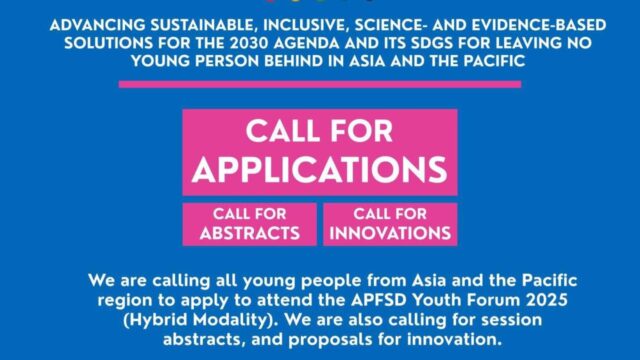 FULLY FUNDED TO BANGKOK: Apply for the Asia Pacific Forum on Sustainable Development (APFSD) Youth Forum 2025