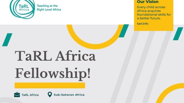 FUNDED : Apply for The TaRL Africa Fellowship Programme 2.0