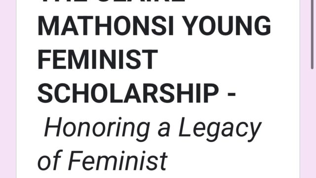 FULY FUNDED TO MOMBASA, KENYA: Apply for the Claire Mathonsi Young Feminist Scholarship 2025 for young African feminists