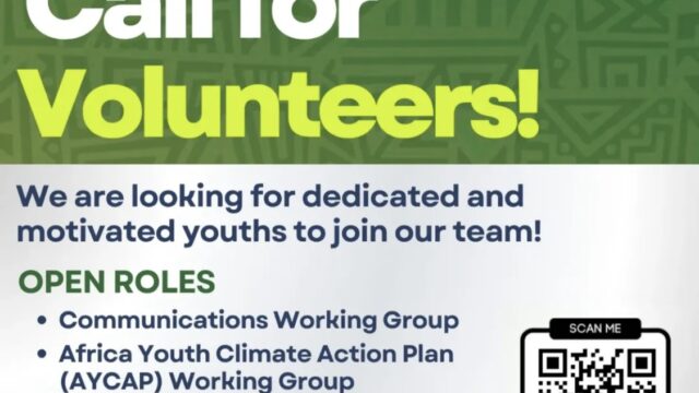 VOLUNTEER ROLES: Join African Youth Mobilization 4 COP (AYM4COP) as a volunteer and lead climate action in Africa!