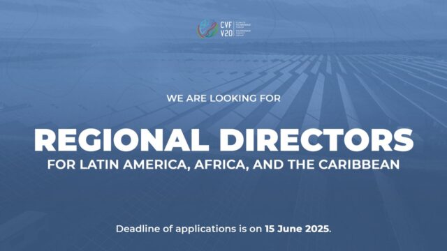 Job Opportunities : The Climate Vulnerable Forum (CVF) is hiring Regional Director(s) for Latin America, Africa & Caribbean