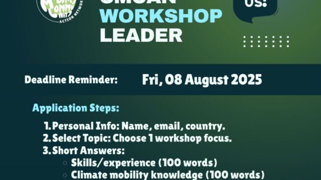 CALLING ALL CLIMATE MOBILITY LEADERS: Apply to lead CMCAN’s Climate Mobility Workshops for Youth Across the Globe