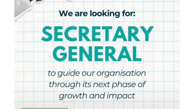 REMOTE/FULL TIME JOB: Apply for the position of Secretary-General at Youth and Environment Europe (YEE)