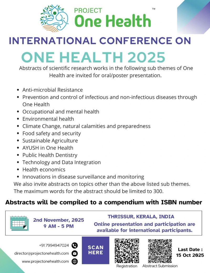 Funded : Apply for the International Conference on One Health 2025 ...