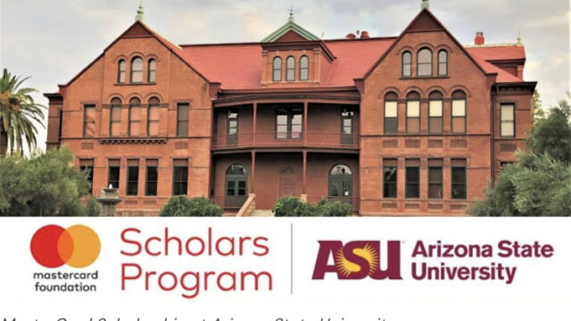Apply now for the MasterCard Scholarship at Arizona State University, USA 2026.