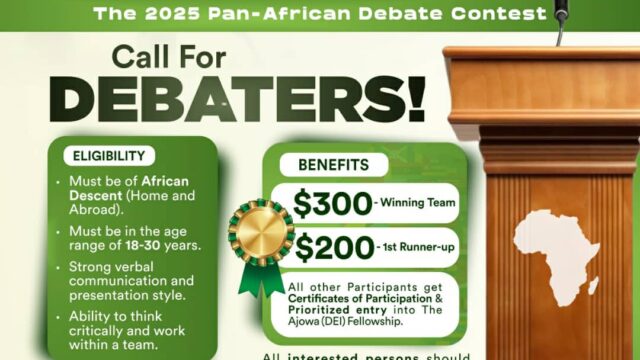 Join The Pan-African Debate Contest , Apply Now (With Cash Prizes)