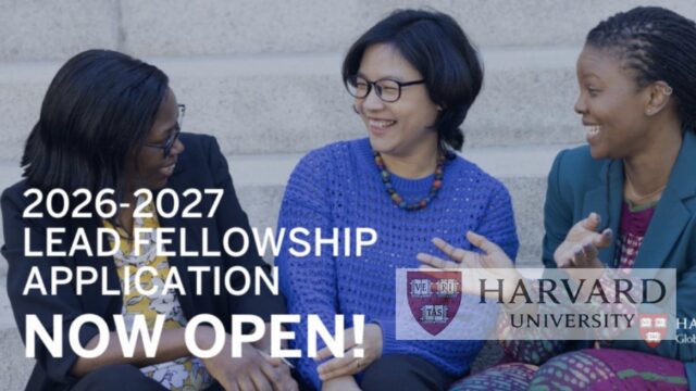 Fully Funded to the Harvard LEAD Fellows Program 2026/27 in USA. APPLY NOW, DEADLINE SOON!!