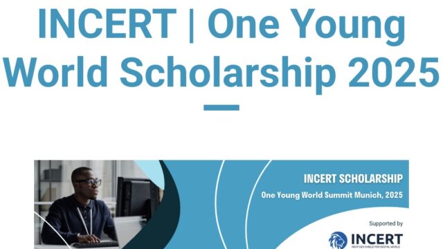 FULLY FUNDED: INCERT One Young World Scholarship 2025 (Cybersecurity & ESG Focus)