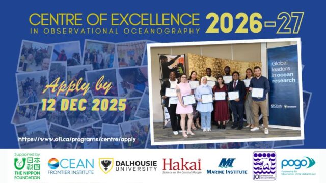 Fully Funded : Apply For The NF-POGO Centre of Excellence in Observational Oceanography – Fourth Phase Training Program 