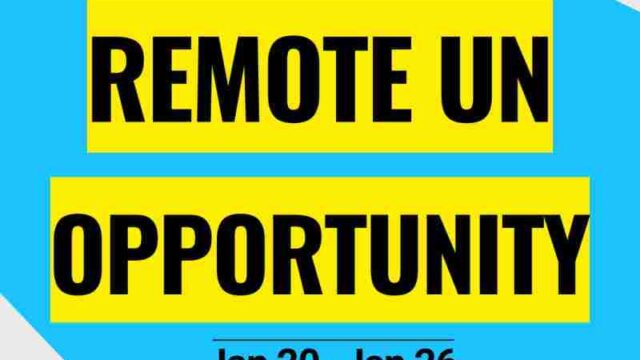 14 Remote Opportunities at the United Nations Agencies – Check them out