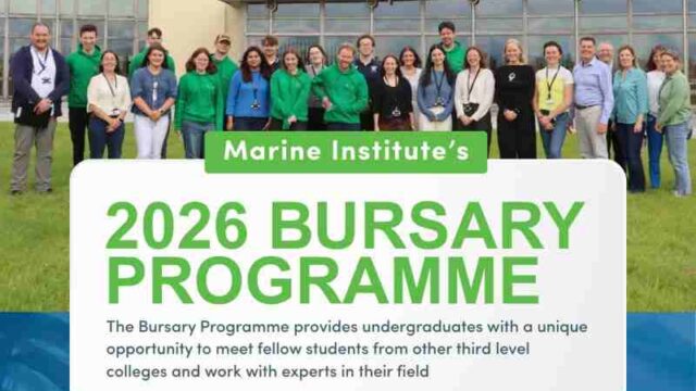 FUNDED : Apply for the Marine Institute Summer Bursary Programme 2026 (Ireland)
