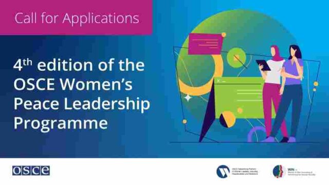 FULLY FUNDED TO AUSTRIA : Apply for the OSCE Women’s Peace Leadership Programme 2026–2027 