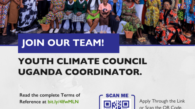 JOB OPPORTUNITY: Green Africa Youth Organisation (GAYO) is hiring a Youth Climate Council Uganda Coordinator