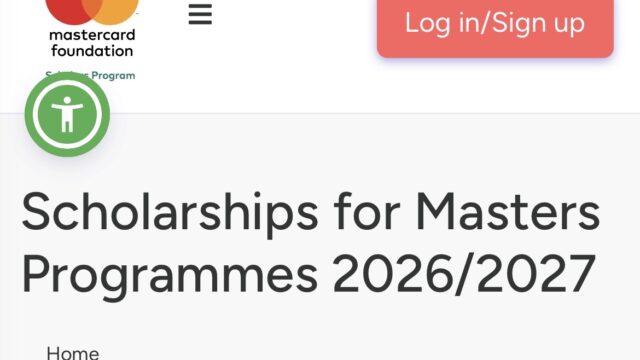 FULLY FUNDED:Apply For The  Mastercard Foundation Scholars Program at Makerere University 2026